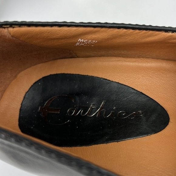 Earthies Mezzi Lattice Lace-Up Heels Black Leather 8 - Picture 8 of 12